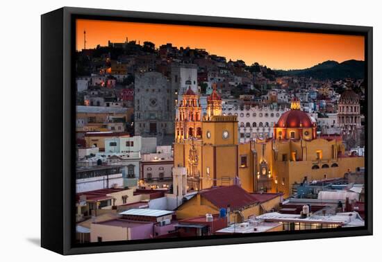 ¡Viva Mexico! Collection - Colorful City at Twilight - Guanajuato-Philippe Hugonnard-Framed Premier Image Canvas