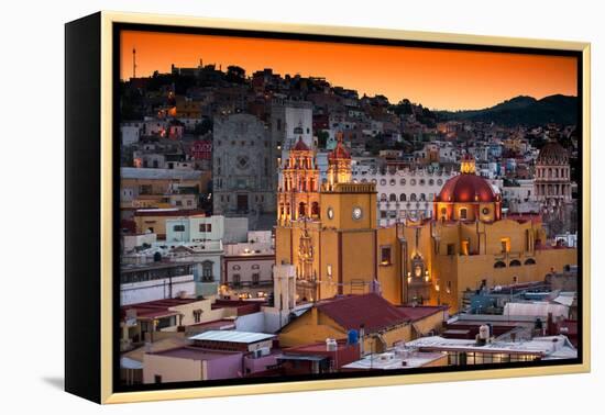 ¡Viva Mexico! Collection - Colorful City at Twilight - Guanajuato-Philippe Hugonnard-Framed Premier Image Canvas