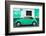 ¡Viva Mexico! Collection - Coral Green VW Beetle Car and American Graffiti-Philippe Hugonnard-Framed Photographic Print