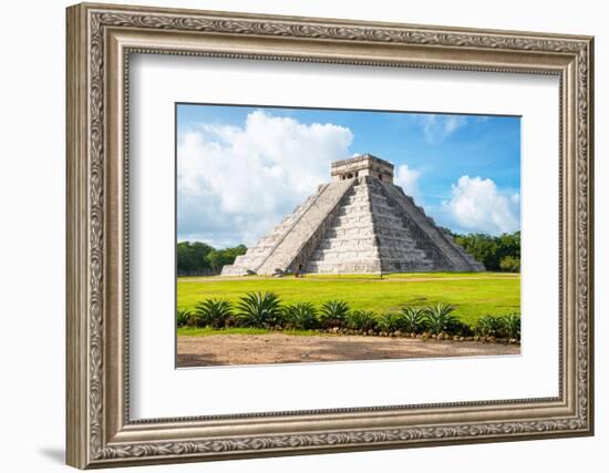 ¡Viva Mexico! Collection - El Castillo Pyramid in Chichen Itza II-Philippe Hugonnard-Framed Photographic Print