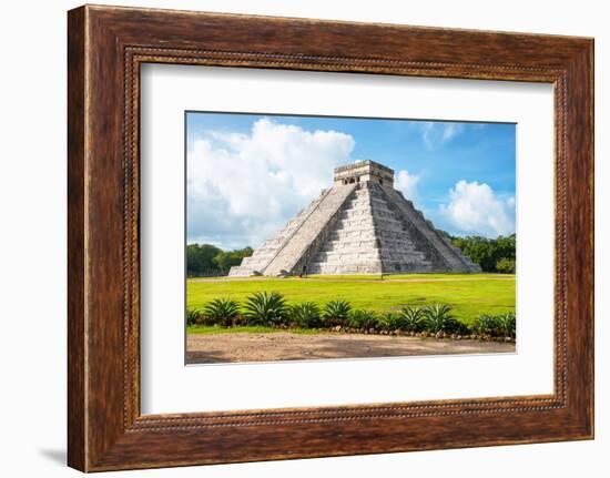 ¡Viva Mexico! Collection - El Castillo Pyramid in Chichen Itza II-Philippe Hugonnard-Framed Photographic Print