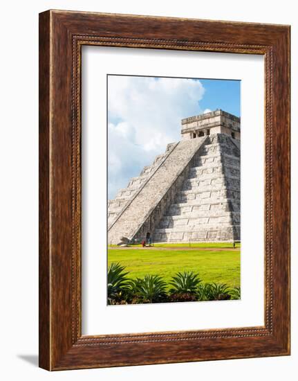 ¡Viva Mexico! Collection - El Castillo Pyramid in Chichen Itza IV-Philippe Hugonnard-Framed Photographic Print