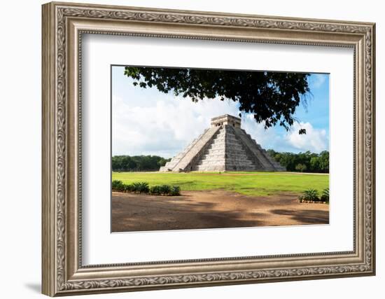 ¡Viva Mexico! Collection - El Castillo Pyramid in Chichen Itza VI-Philippe Hugonnard-Framed Photographic Print