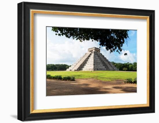 ¡Viva Mexico! Collection - El Castillo Pyramid in Chichen Itza VI-Philippe Hugonnard-Framed Photographic Print