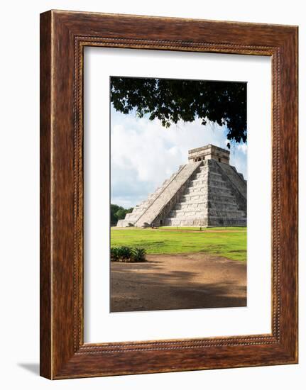 ¡Viva Mexico! Collection - El Castillo Pyramid in Chichen Itza VIII-Philippe Hugonnard-Framed Photographic Print