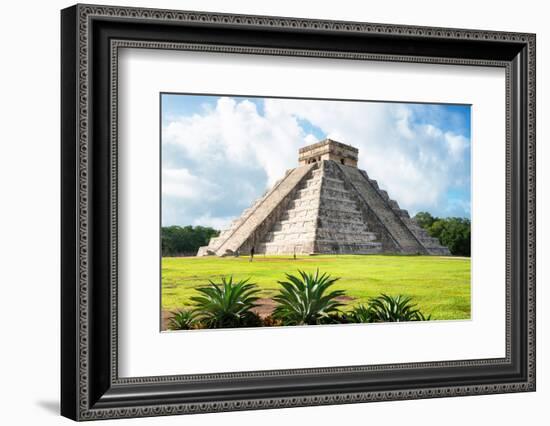 ¡Viva Mexico! Collection - El Castillo Pyramid in Chichen Itza X-Philippe Hugonnard-Framed Photographic Print