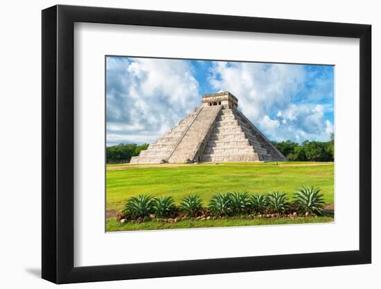 ¡Viva Mexico! Collection - El Castillo Pyramid in Chichen Itza XIV-Philippe Hugonnard-Framed Photographic Print