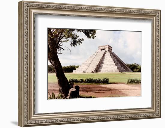 ¡Viva Mexico! Collection - El Castillo Pyramid in Chichen Itza XIX-Philippe Hugonnard-Framed Photographic Print