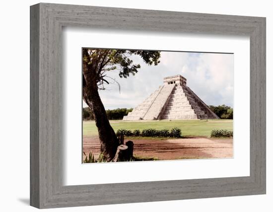 ¡Viva Mexico! Collection - El Castillo Pyramid in Chichen Itza XIX-Philippe Hugonnard-Framed Photographic Print