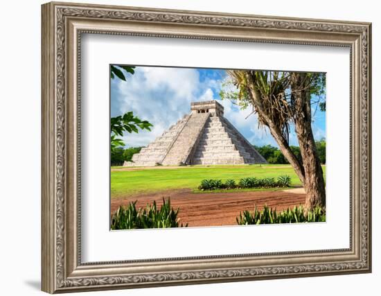 ¡Viva Mexico! Collection - El Castillo Pyramid in Chichen Itza XVI-Philippe Hugonnard-Framed Photographic Print