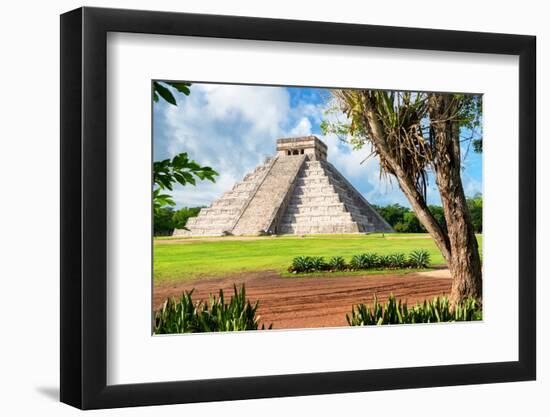 ¡Viva Mexico! Collection - El Castillo Pyramid in Chichen Itza XVI-Philippe Hugonnard-Framed Photographic Print