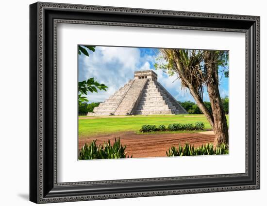 ¡Viva Mexico! Collection - El Castillo Pyramid in Chichen Itza XVI-Philippe Hugonnard-Framed Photographic Print