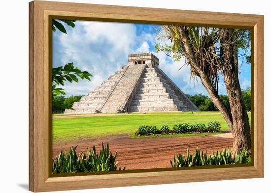 ¡Viva Mexico! Collection - El Castillo Pyramid in Chichen Itza XVI-Philippe Hugonnard-Framed Premier Image Canvas