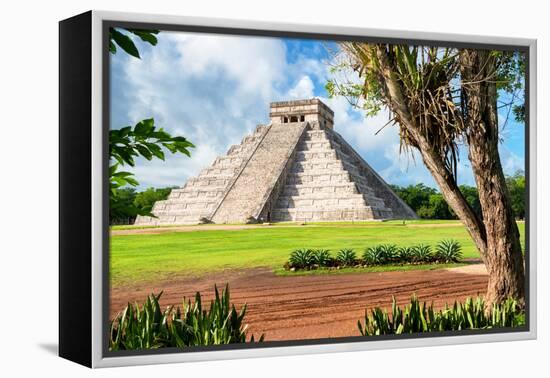 ¡Viva Mexico! Collection - El Castillo Pyramid in Chichen Itza XVI-Philippe Hugonnard-Framed Premier Image Canvas