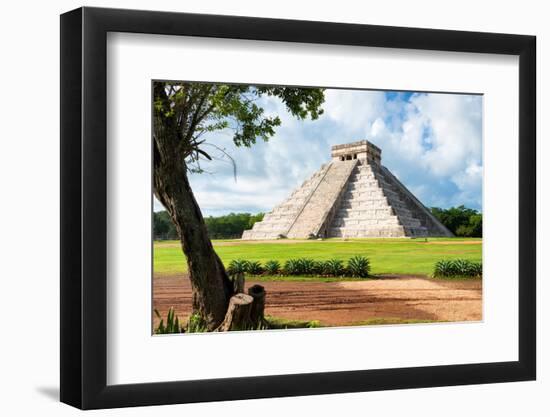 ¡Viva Mexico! Collection - El Castillo Pyramid in Chichen Itza XVIII-Philippe Hugonnard-Framed Photographic Print