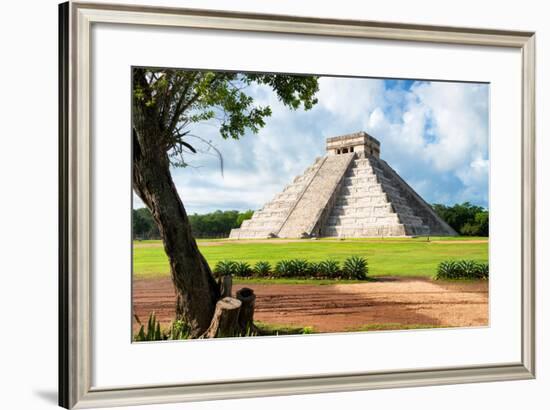 ¡Viva Mexico! Collection - El Castillo Pyramid in Chichen Itza XVIII-Philippe Hugonnard-Framed Photographic Print