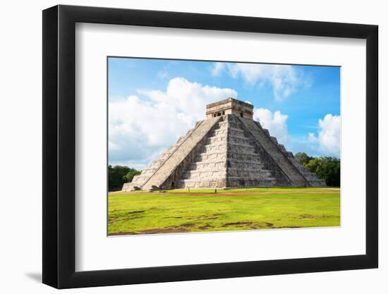 ¡Viva Mexico! Collection - El Castillo Pyramid in Chichen Itza-Philippe Hugonnard-Framed Photographic Print