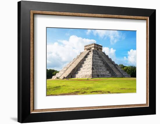 ¡Viva Mexico! Collection - El Castillo Pyramid in Chichen Itza-Philippe Hugonnard-Framed Photographic Print