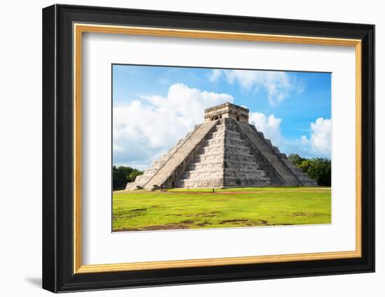 ¡Viva Mexico! Collection - El Castillo Pyramid in Chichen Itza-Philippe Hugonnard-Framed Photographic Print
