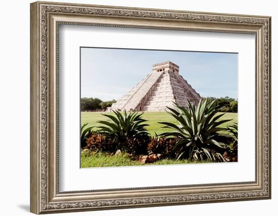 ¡Viva Mexico! Collection - El Castillo Pyramid of the Chichen Itza II-Philippe Hugonnard-Framed Photographic Print