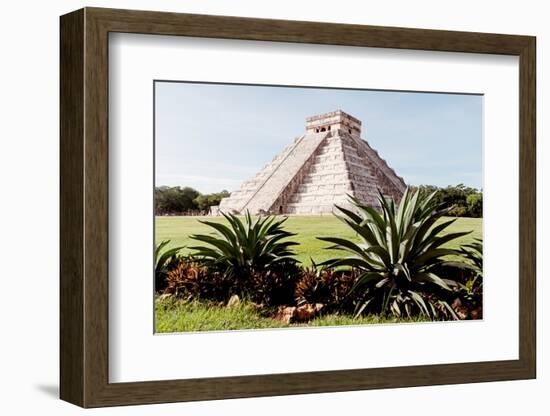 ¡Viva Mexico! Collection - El Castillo Pyramid of the Chichen Itza II-Philippe Hugonnard-Framed Photographic Print