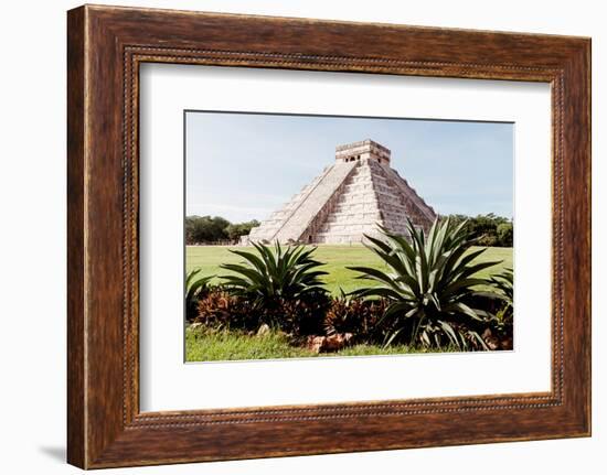 ¡Viva Mexico! Collection - El Castillo Pyramid of the Chichen Itza II-Philippe Hugonnard-Framed Photographic Print