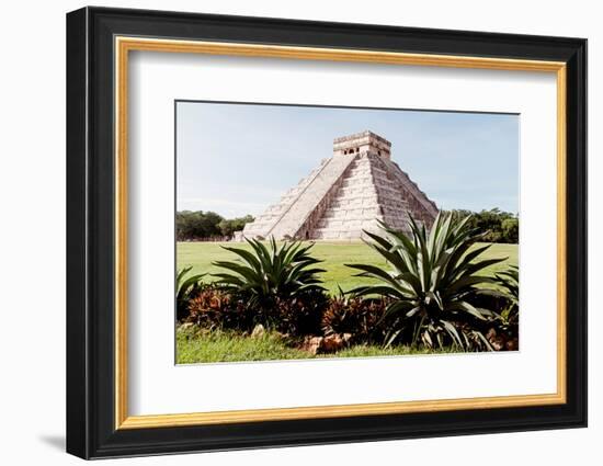 ¡Viva Mexico! Collection - El Castillo Pyramid of the Chichen Itza II-Philippe Hugonnard-Framed Photographic Print