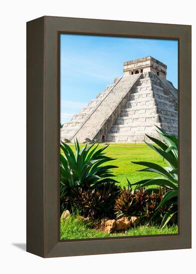 ¡Viva Mexico! Collection - El Castillo Pyramid of the Chichen Itza III-Philippe Hugonnard-Framed Premier Image Canvas