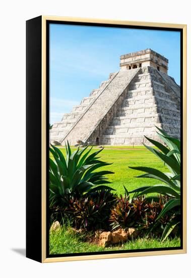 ¡Viva Mexico! Collection - El Castillo Pyramid of the Chichen Itza III-Philippe Hugonnard-Framed Premier Image Canvas