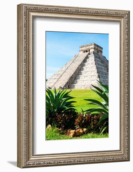 ¡Viva Mexico! Collection - El Castillo Pyramid of the Chichen Itza III-Philippe Hugonnard-Framed Photographic Print