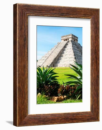 ¡Viva Mexico! Collection - El Castillo Pyramid of the Chichen Itza III-Philippe Hugonnard-Framed Photographic Print