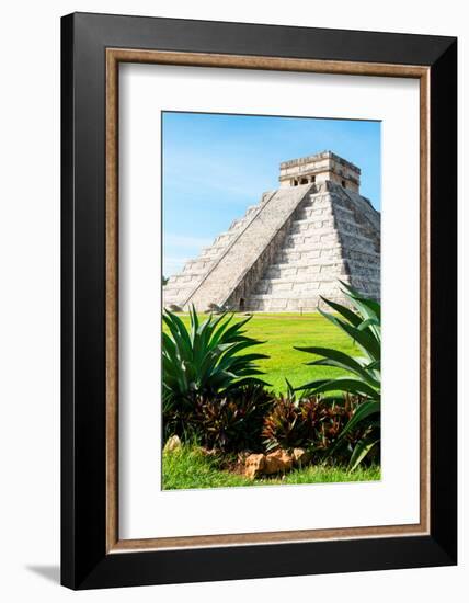 ¡Viva Mexico! Collection - El Castillo Pyramid of the Chichen Itza III-Philippe Hugonnard-Framed Photographic Print