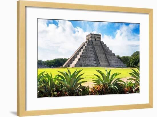 ¡Viva Mexico! Collection - El Castillo Pyramid of the Chichen Itza V-Philippe Hugonnard-Framed Photographic Print