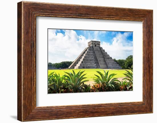 ¡Viva Mexico! Collection - El Castillo Pyramid of the Chichen Itza V-Philippe Hugonnard-Framed Photographic Print