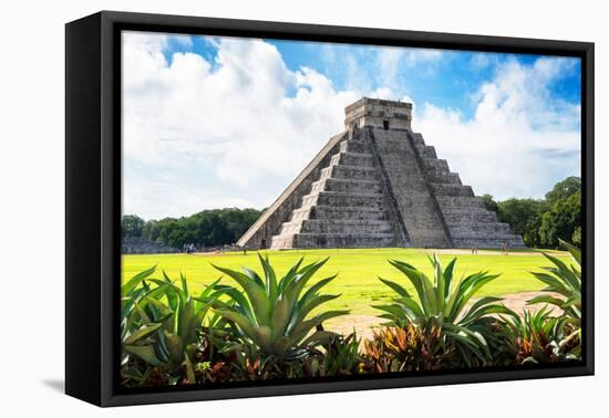 ¡Viva Mexico! Collection - El Castillo Pyramid of the Chichen Itza V-Philippe Hugonnard-Framed Premier Image Canvas