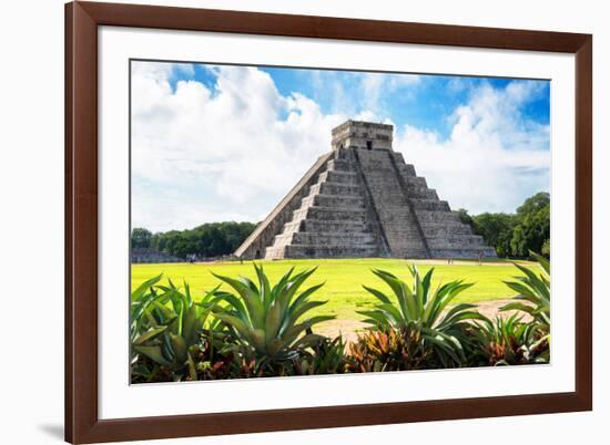 ¡Viva Mexico! Collection - El Castillo Pyramid of the Chichen Itza V-Philippe Hugonnard-Framed Photographic Print