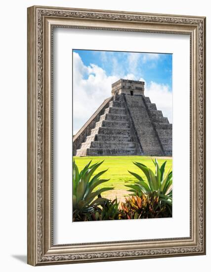 ¡Viva Mexico! Collection - El Castillo Pyramid of the Chichen Itza VI-Philippe Hugonnard-Framed Photographic Print