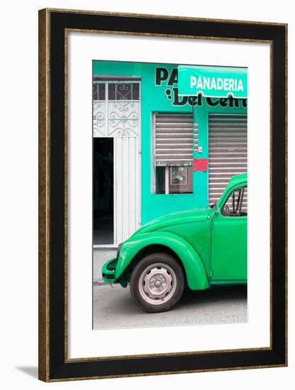 ¡Viva Mexico! Collection - Green VW Beetle Car-Philippe Hugonnard-Framed Photographic Print