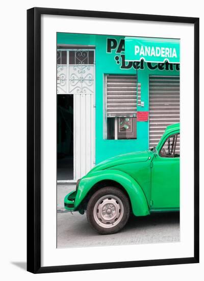 ¡Viva Mexico! Collection - Green VW Beetle Car-Philippe Hugonnard-Framed Photographic Print