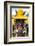 ¡Viva Mexico! Collection - Horse with a straw Hat II - Izamal Yellow City-Philippe Hugonnard-Framed Photographic Print