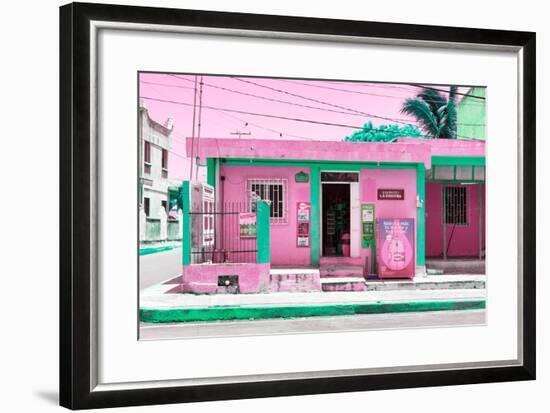 ¡Viva Mexico! Collection - "La Esquina" Pink Supermarket - Cancun-Philippe Hugonnard-Framed Photographic Print