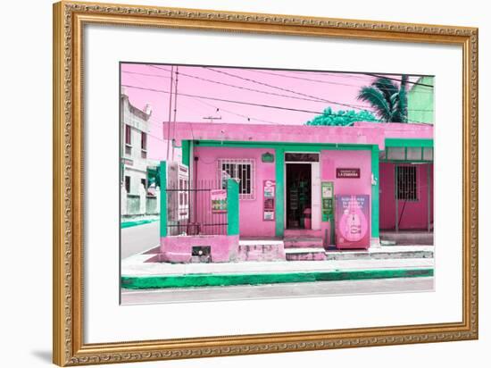 ¡Viva Mexico! Collection - "La Esquina" Pink Supermarket - Cancun-Philippe Hugonnard-Framed Photographic Print