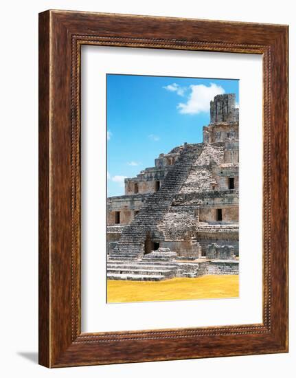 ¡Viva Mexico! Collection - Maya Archaeological Site with Fall Colors V - Edzna Campeche-Philippe Hugonnard-Framed Photographic Print