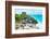 ¡Viva Mexico! Collection - Mayan Archaeological Site with Iguana II - Tulum-Philippe Hugonnard-Framed Photographic Print