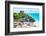 ¡Viva Mexico! Collection - Mayan Archaeological Site with Iguana II - Tulum-Philippe Hugonnard-Framed Photographic Print