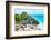 ¡Viva Mexico! Collection - Mayan Archaeological Site with Iguana II - Tulum-Philippe Hugonnard-Framed Photographic Print