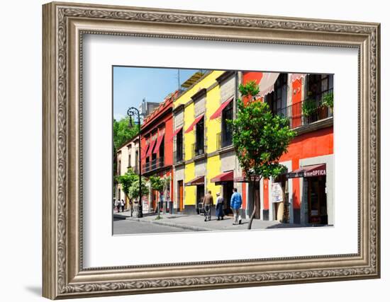 ¡Viva Mexico! Collection - Mexico City Colorful Facades-Philippe Hugonnard-Framed Photographic Print