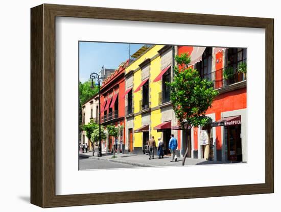 ¡Viva Mexico! Collection - Mexico City Colorful Facades-Philippe Hugonnard-Framed Photographic Print