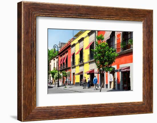 ¡Viva Mexico! Collection - Mexico City Colorful Facades-Philippe Hugonnard-Framed Photographic Print