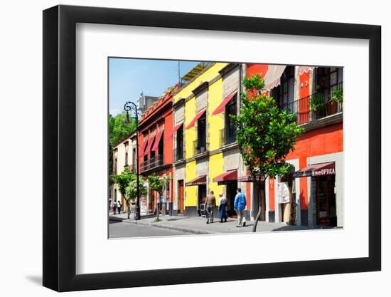 ¡Viva Mexico! Collection - Mexico City Colorful Facades-Philippe Hugonnard-Framed Photographic Print